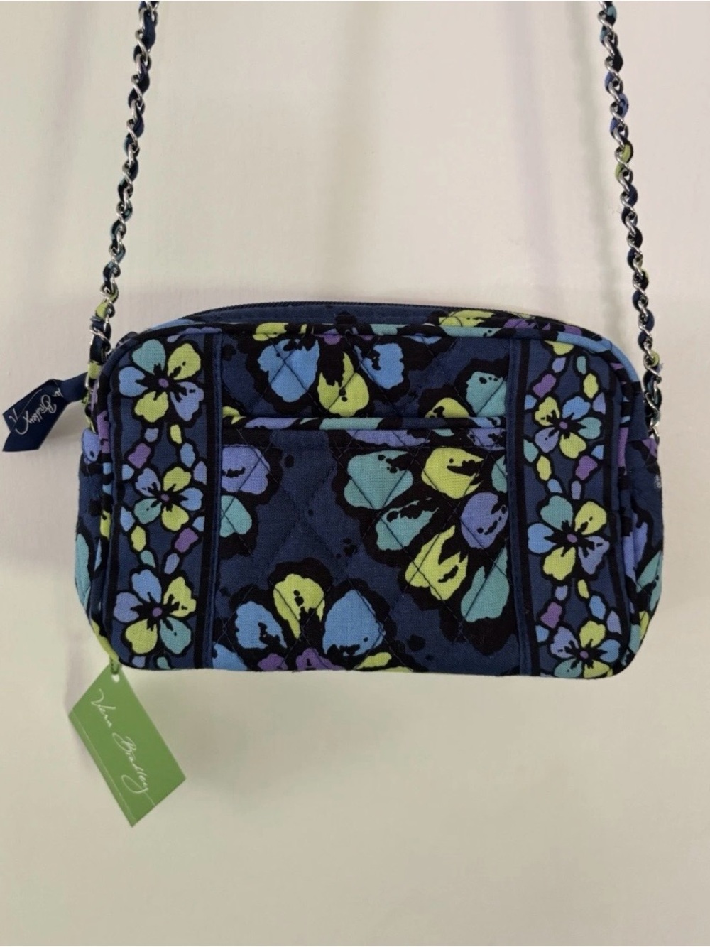 Vera Bradley NWT Mini Crossbody Chain Bag in Indigo Pop Pattern